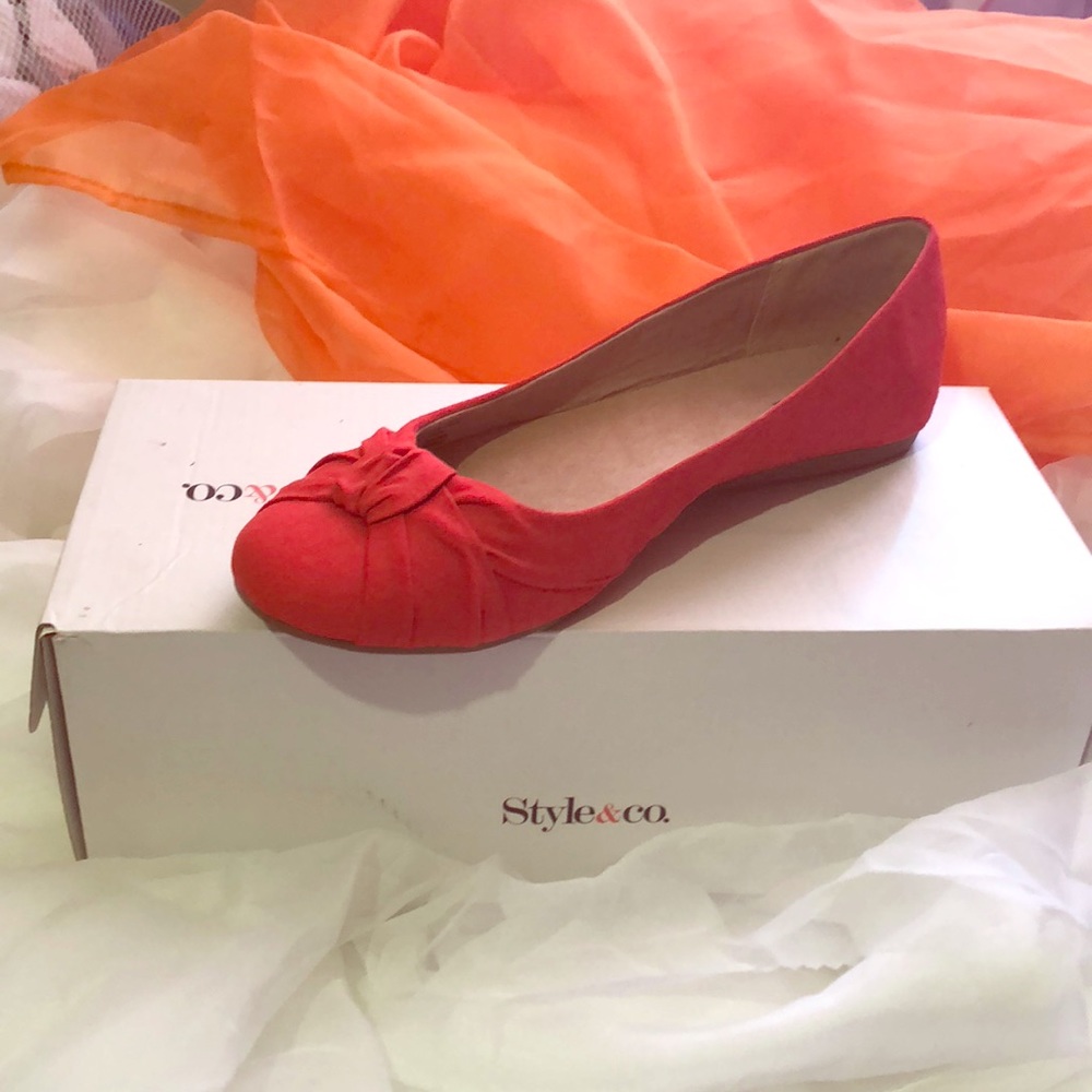Style and Co. Orange flats